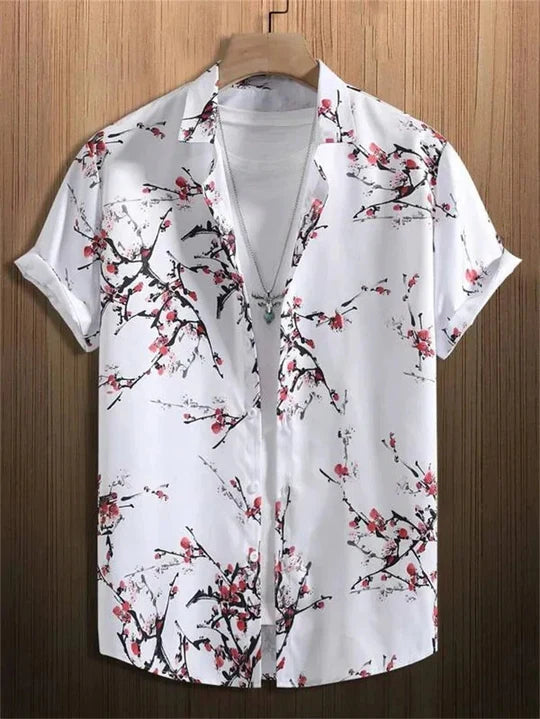 Chemise hawaïenne à motif floral 3D, style vibrant pour les jours décontractés