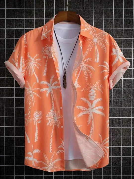 Chemise hawaïenne à motif floral 3D, style vibrant pour les jours décontractés