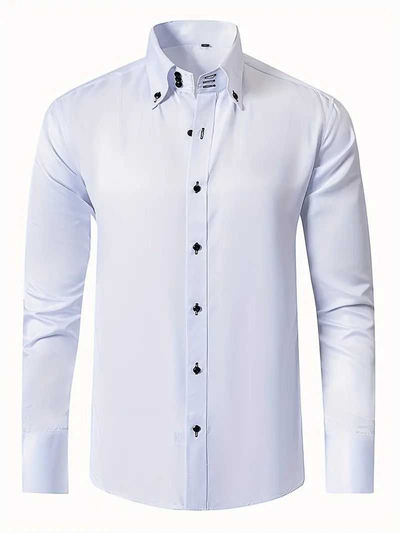 Chemise homme à col boutonné coupe slim