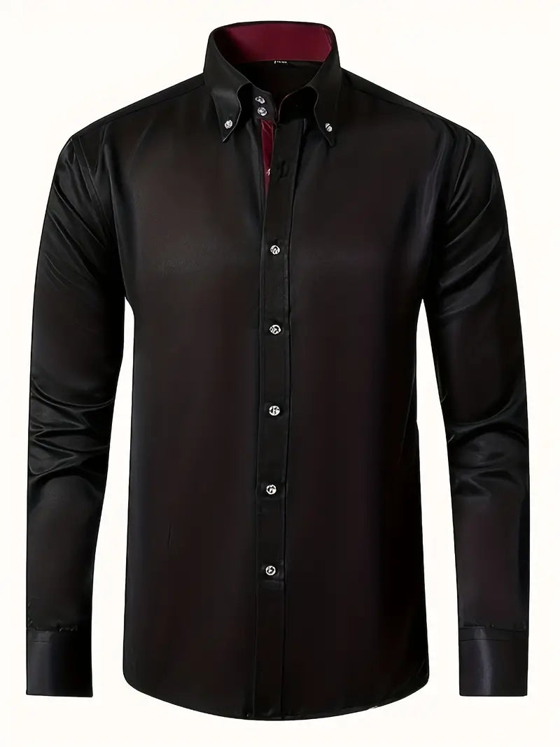 Chemise homme à col boutonné coupe slim