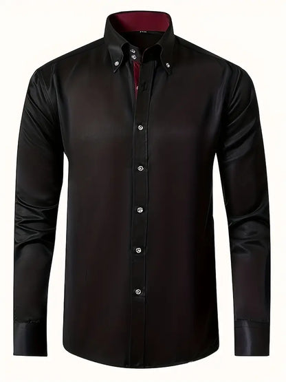 Chemise homme à col boutonné coupe slim