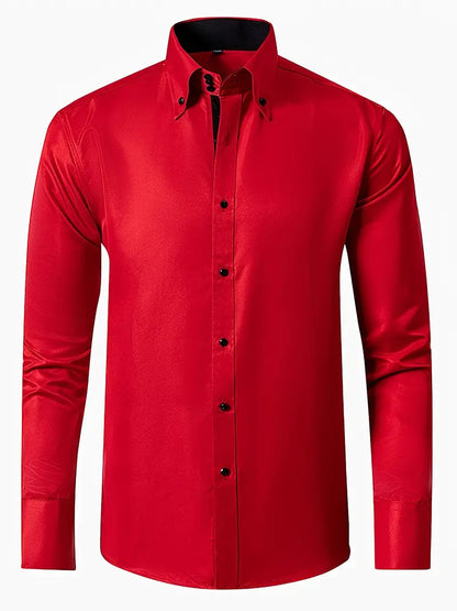 Chemise homme à col boutonné coupe slim