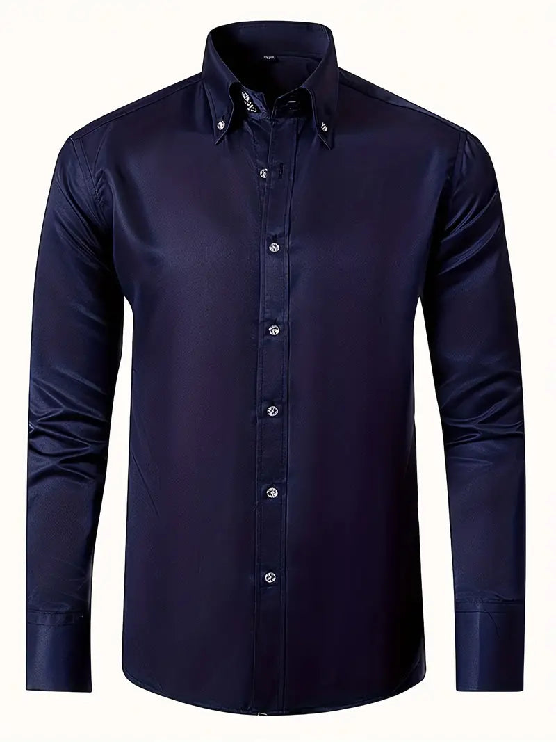 Chemise homme à col boutonné coupe slim
