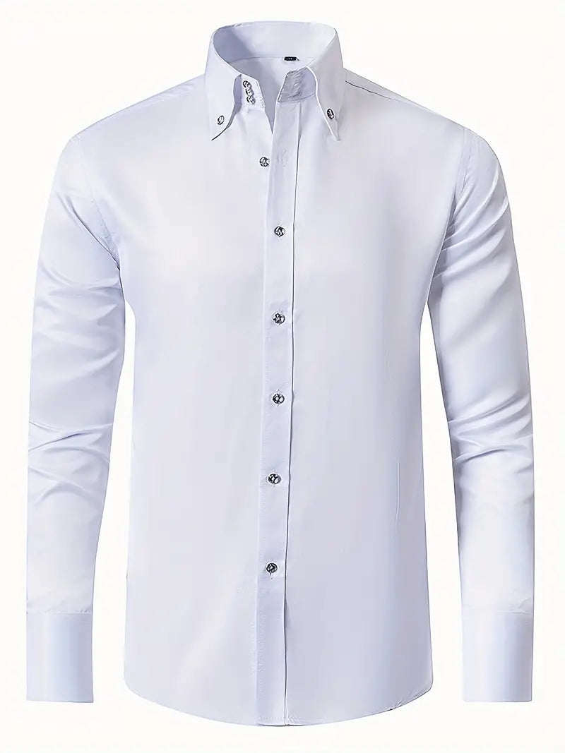 Chemise homme à col boutonné coupe slim