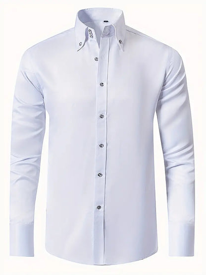 Chemise homme à col boutonné coupe slim