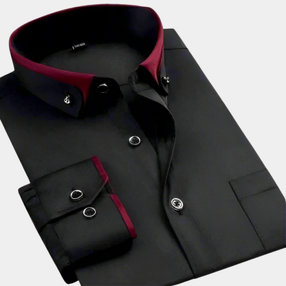 Chemise homme à col contrasté
