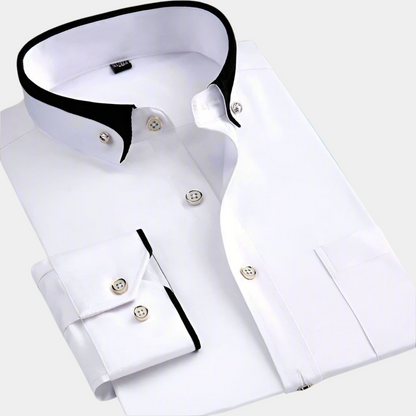 Chemise homme à col contrasté