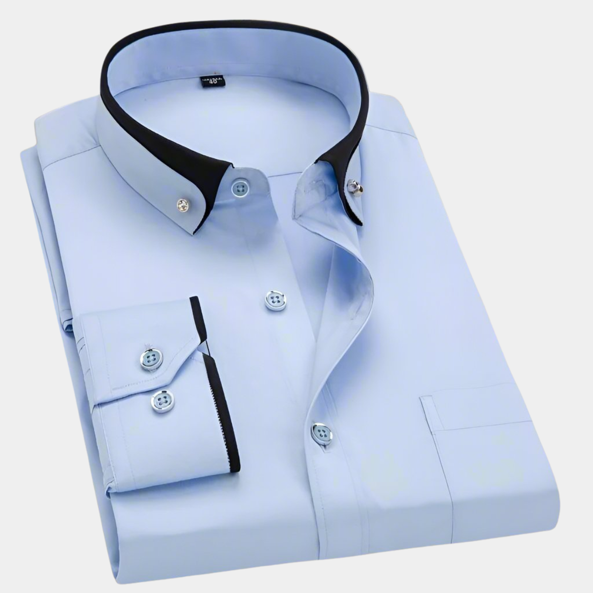 Chemise homme à col contrasté