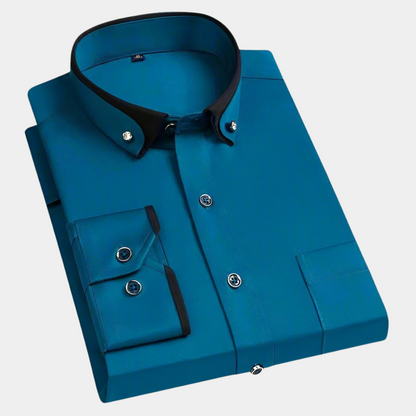 Chemise homme à col contrasté