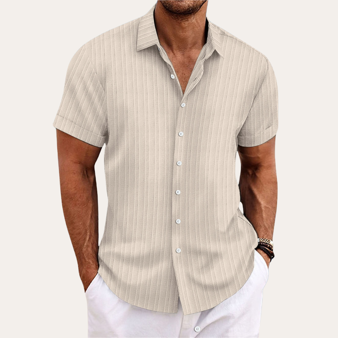 Chemise homme à manches courtes à fermeture boutonnée