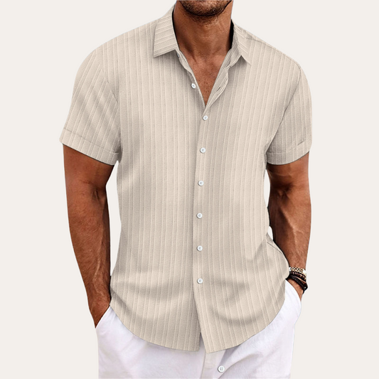Chemise homme à manches courtes à fermeture boutonnée