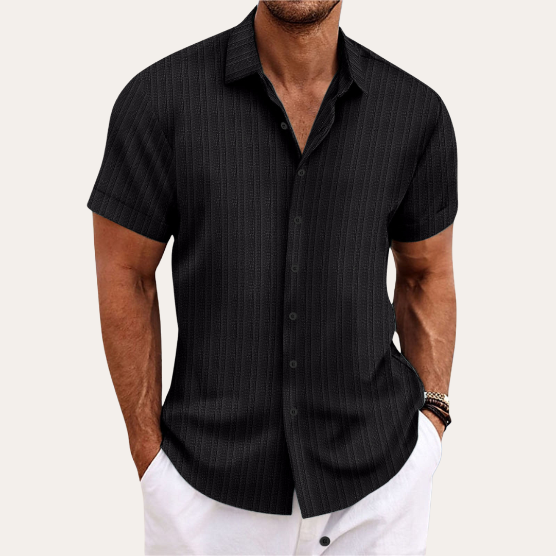 Chemise homme à manches courtes à fermeture boutonnée