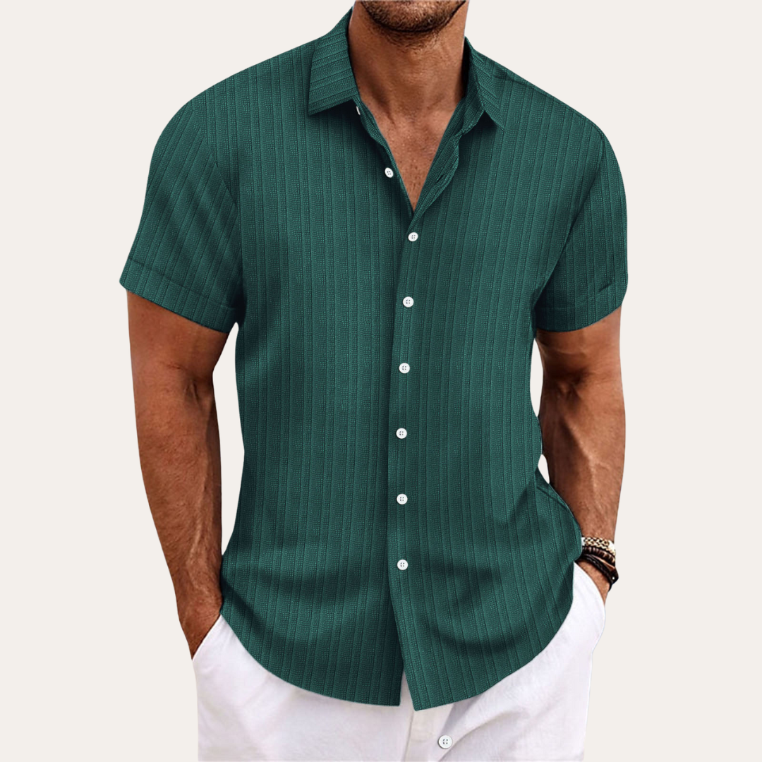 Chemise homme à manches courtes à fermeture boutonnée