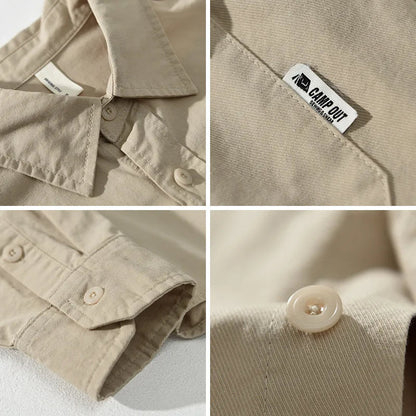 Chemise homme à manches longues boutonnée