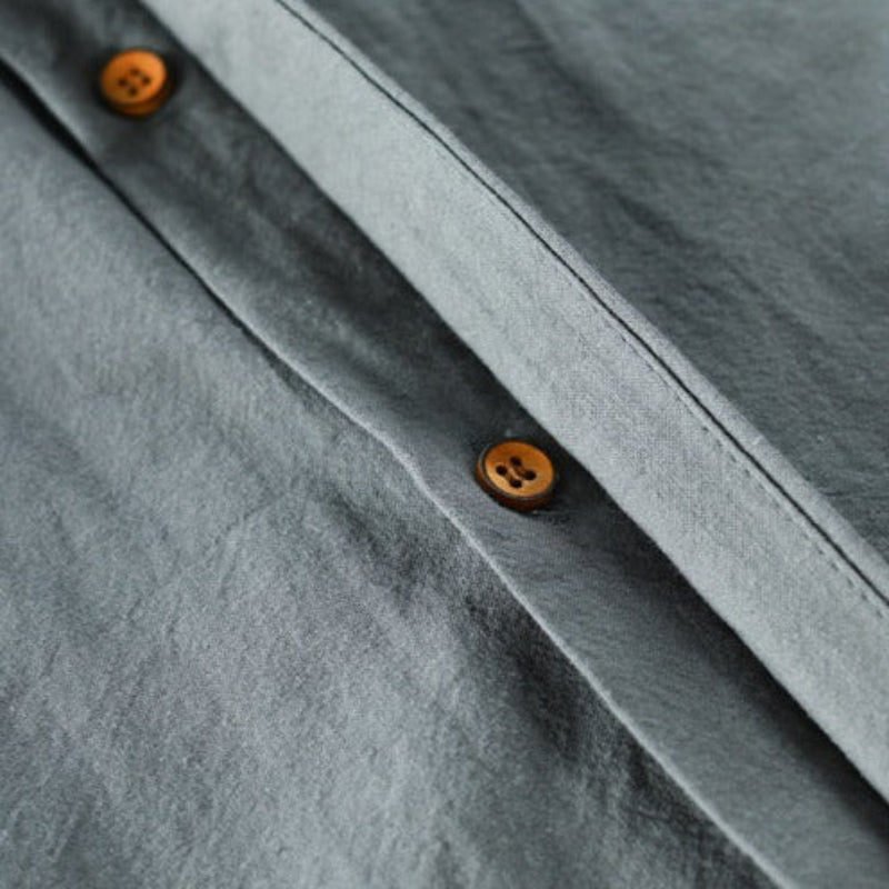 Chemise homme col mao à manches longues