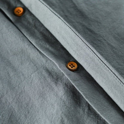 Chemise homme col mao à manches longues