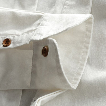 Chemise homme col mao à manches longues