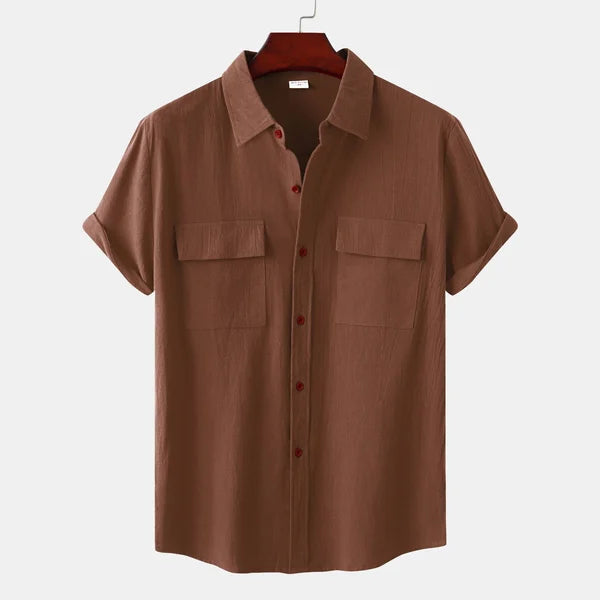 Chemise homme décontractée à boutons