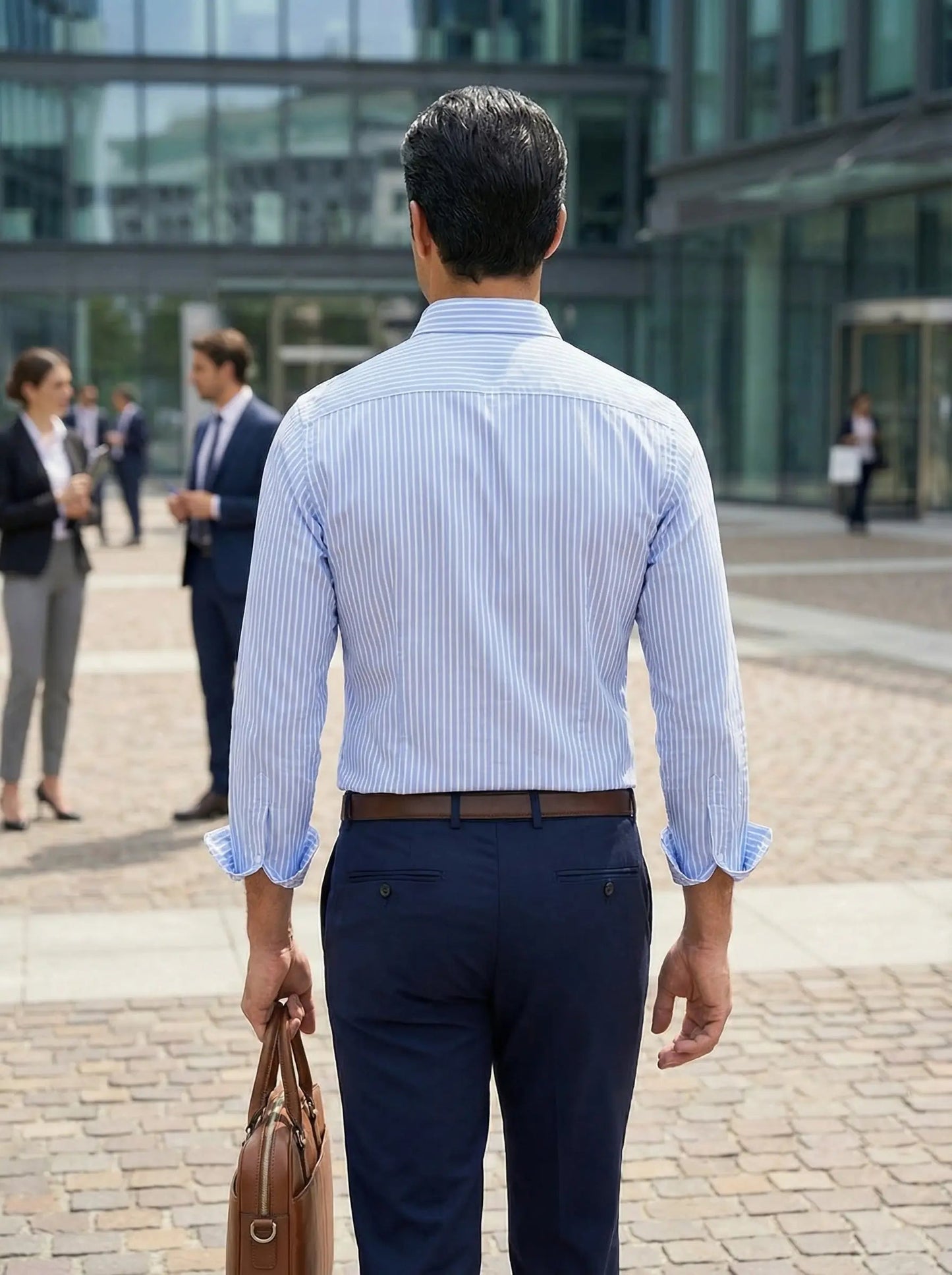Chemise homme rayée à manches longues