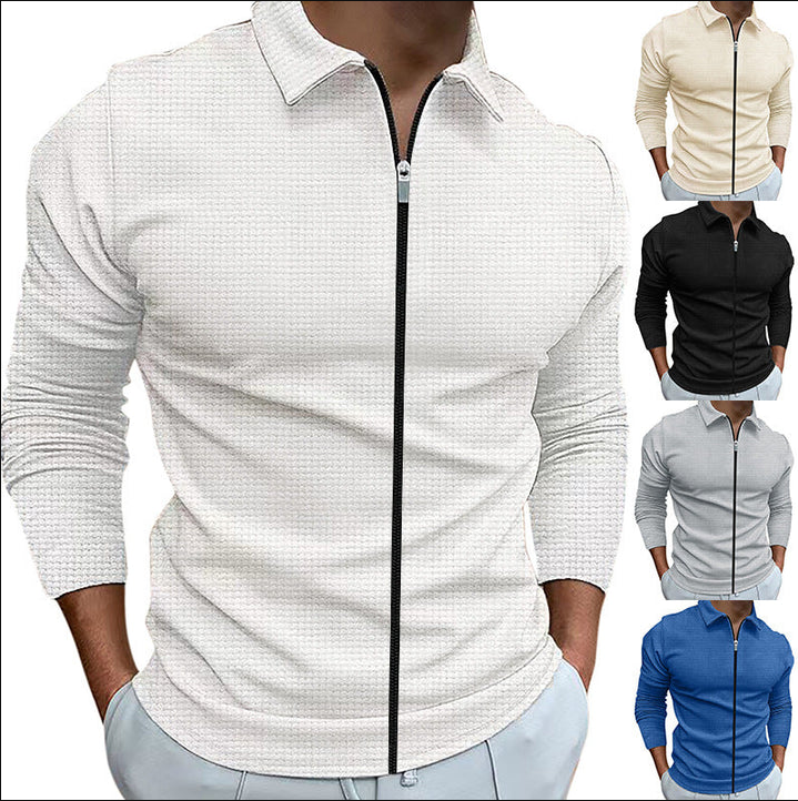 Chemise zippée décontractée pour homme