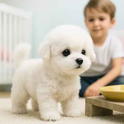 Chien en peluche réaliste et interactif | Jouet doux et animé pour enfants et adultes