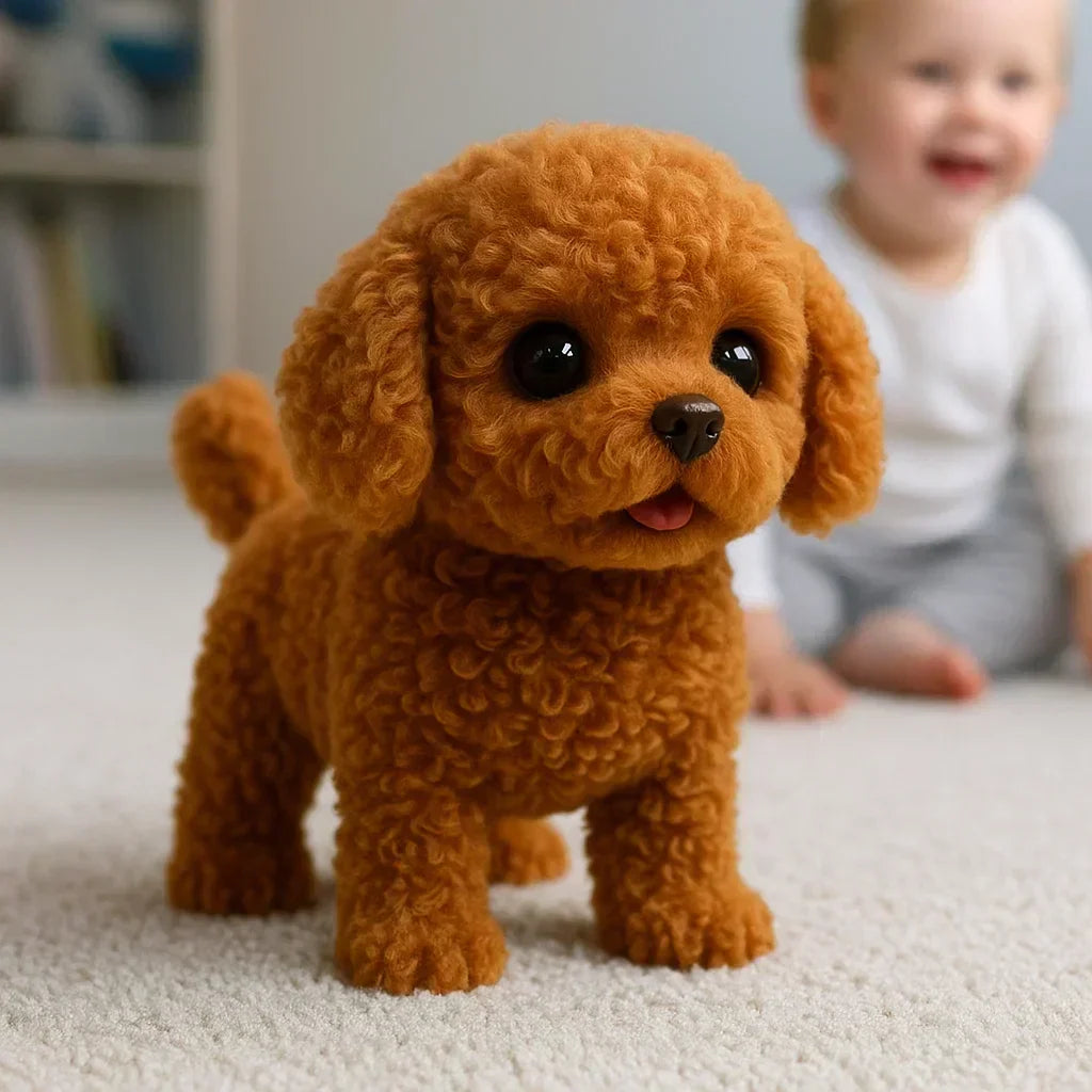 Chien en peluche réaliste et interactif | Jouet doux et animé pour enfants et adultes
