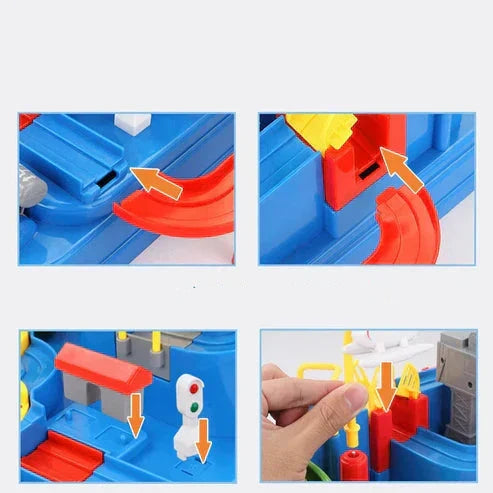 Circuit d’aventure pour voitures interactif et éducatif