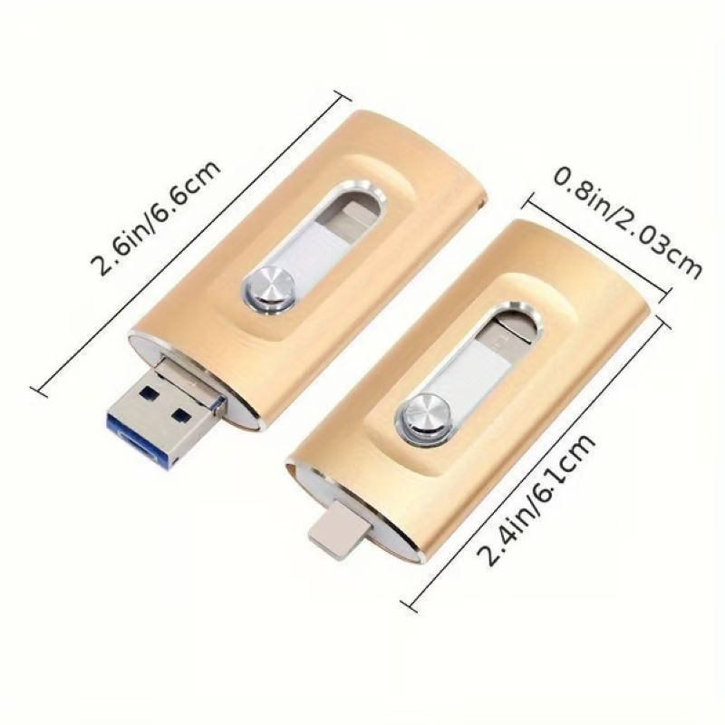 Clé USB 3-en-1 à grande capacité pour smartphone et ordinateur