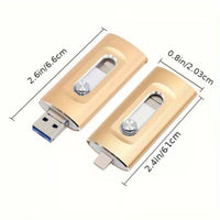 Clé USB 3-en-1 à grande capacité pour smartphone et ordinateur
