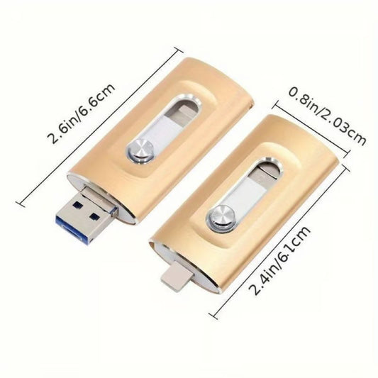 Clé USB 3-en-1 à grande capacité pour smartphone et ordinateur