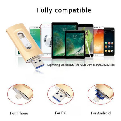 Clé USB 3-en-1 à grande capacité pour smartphone et ordinateur