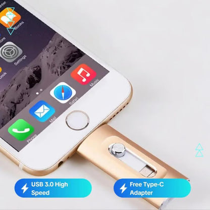 Clé USB 3-en-1 à grande capacité pour smartphone et ordinateur