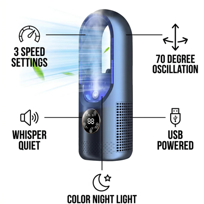 Climatiseur portable 2025 sans pales et silencieux pour la maison et le bureau