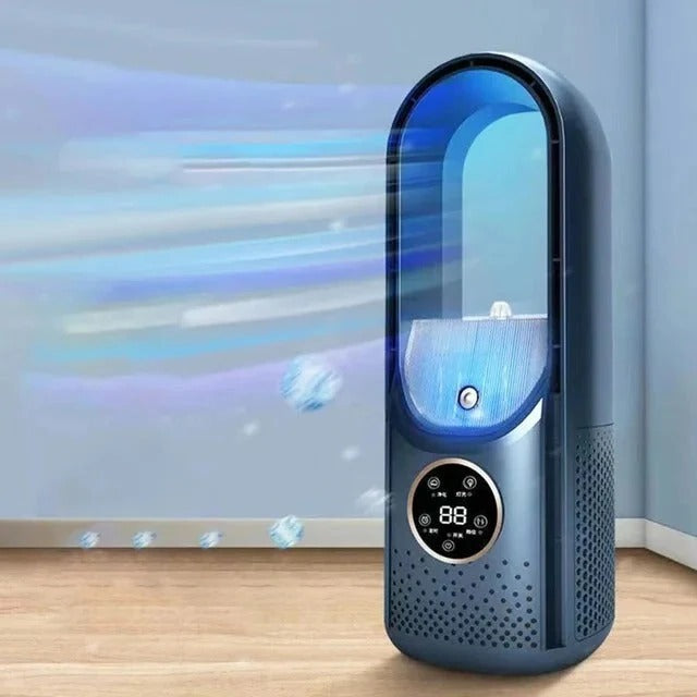 Climatiseur portable sans pales, silencieux | flux d’air uniforme | compact et économe en énergie