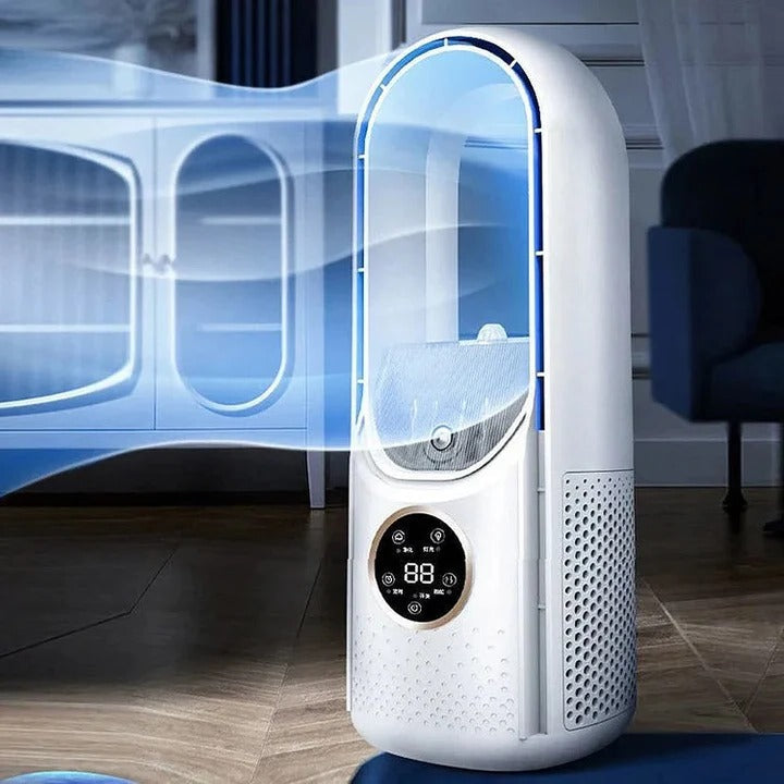 Climatiseur portable sans pales, silencieux | flux d’air uniforme | compact et économe en énergie
