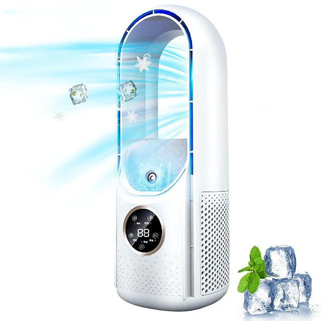 Climatiseur portable sans pales | ultra-silencieux, design ergonomique et idéal pour la maison et le bureau