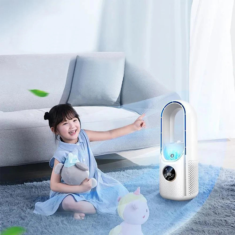 Climatiseur portable USB sans pales – silencieux, compact et écologique – pour le bureau et la maison