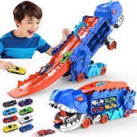 Coffret camion dinosaure transformable pour enfants avec voitures