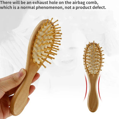 Coffret de brosses à cheveux pour bébé en bois et laine naturelle, doux pour nouveau-né