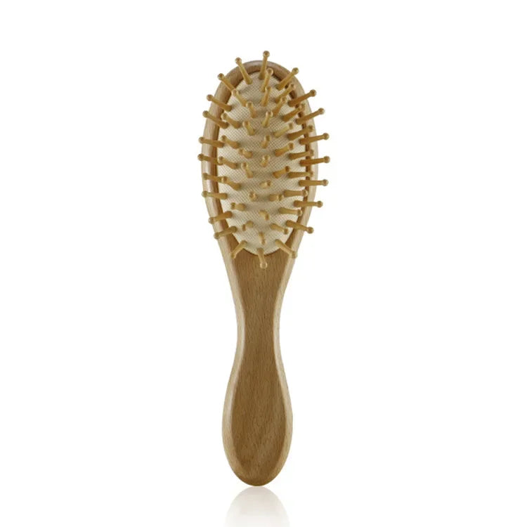 Coffret de brosses à cheveux pour bébé en bois et laine naturelle, doux pour nouveau-né