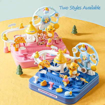 Coffret de jeu interactif d’aventure de dinosaures avec circuit de voitures pour enfants