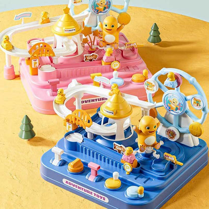 Coffret de jeu interactif d’aventure de dinosaures avec circuit de voitures pour enfants