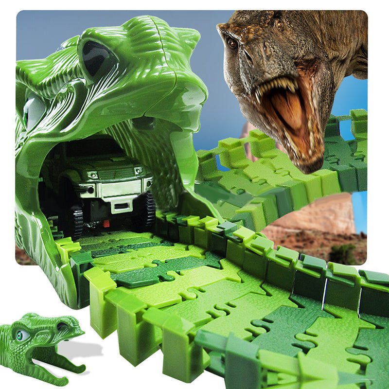Coffret de jouets dinosaures – circuit d’aventure à 360° avec lumières et sons