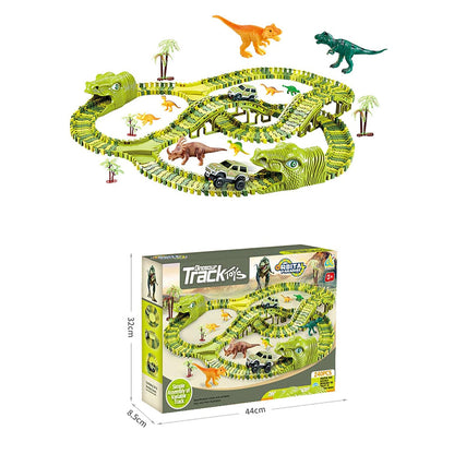 Coffret de jouets dinosaures – circuit d’aventure à 360° avec lumières et sons
