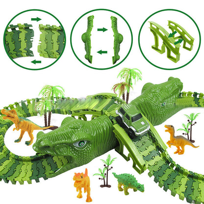 Coffret de jouets dinosaures – circuit d’aventure à 360° avec lumières et sons