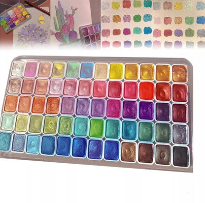 Coffret de pigments nacrés en poudre - 20 teintes d’aquarelle artistiques