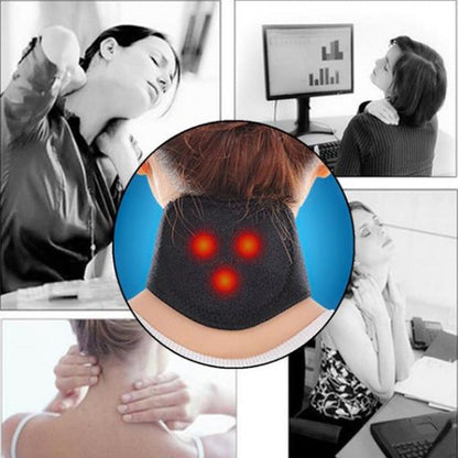 Collier cervical magnétique auto-chauffant