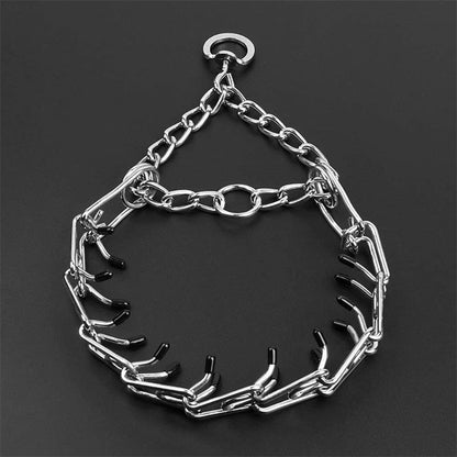 Collier de dressage pour chien réglable avec pointes gainées de caoutchouc