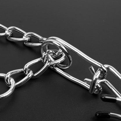 Collier de dressage pour chien réglable avec pointes gainées de caoutchouc