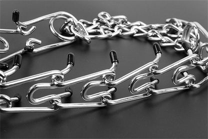 Collier de dressage pour chien réglable avec pointes gainées de caoutchouc